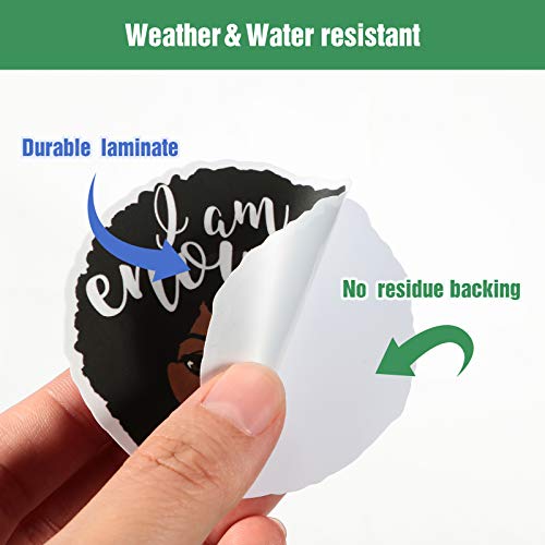 Zonon 100 Pieces Melanin Stickers Black Girl Pop Singer Laptop Decal for Computer Water Bottles Skateboard Graffiti Patches, Trendy Waterproof Vinyl Stickers for Teens(Stylish) - Image 2