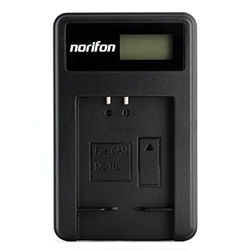 Norifon NB-11L LCD USB Charger for Canon IXUS 132, 150, 155, 160, 170, 275 HS, PowerShot A2300, A2500, A2600, PowerShot ELPH 110 HS, 115 is, 130 is, 320 HS Camera and More - Image 1