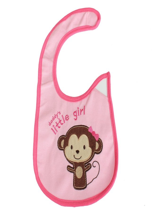 BABIES BLOOM Newborn Baby Cotton Waterproof Baby Feeding/Saliva Bib (Pink Daddy's Little Girl) - Image 2