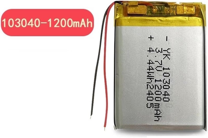 103040-1200mAh 3.7V 1PCS - Image 2