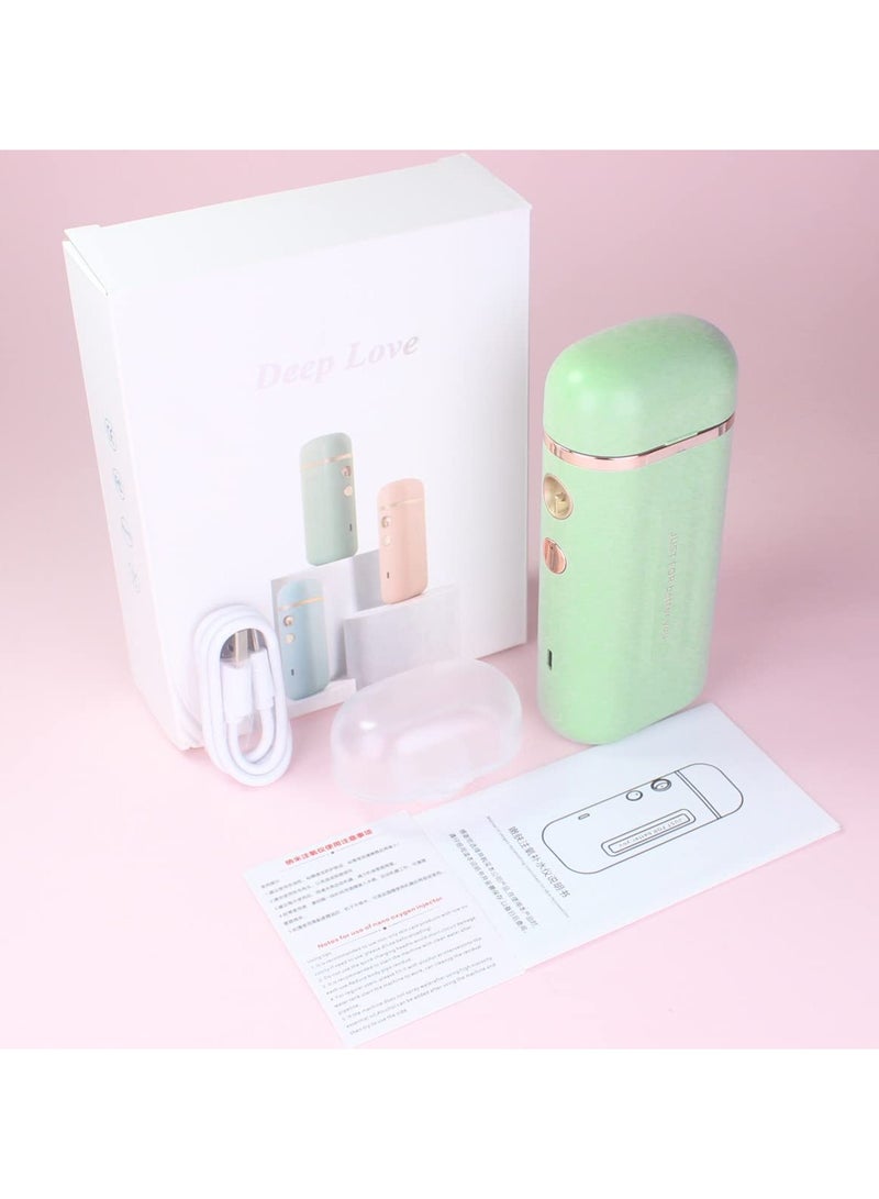 KASTWAVE Portable Oxygen Facial Machine, Green, Serum Toner Skin Care Nano Mist Sprayer Facial Mister, High Constant Pressure Spray Facial Oxygen Machine - Image 4