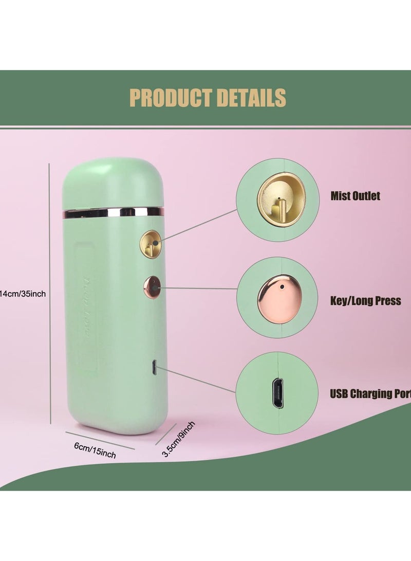 KASTWAVE Portable Oxygen Facial Machine, Green, Serum Toner Skin Care Nano Mist Sprayer Facial Mister, High Constant Pressure Spray Facial Oxygen Machine - Image 3