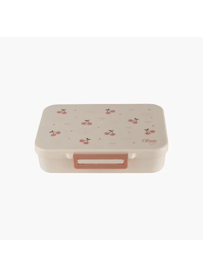 Citron Citron Cherry Print Bento Lunch Box for Kids