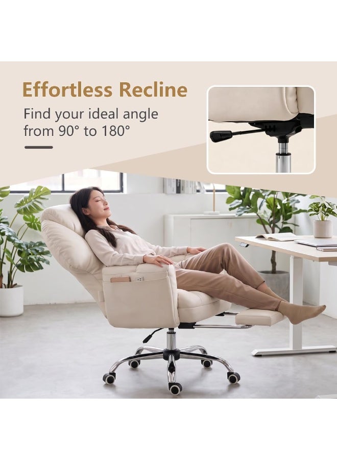 M.A&F's Office Chair, Desk Chair with Reclining Function for Home Office (Silver Grey) - Image 5