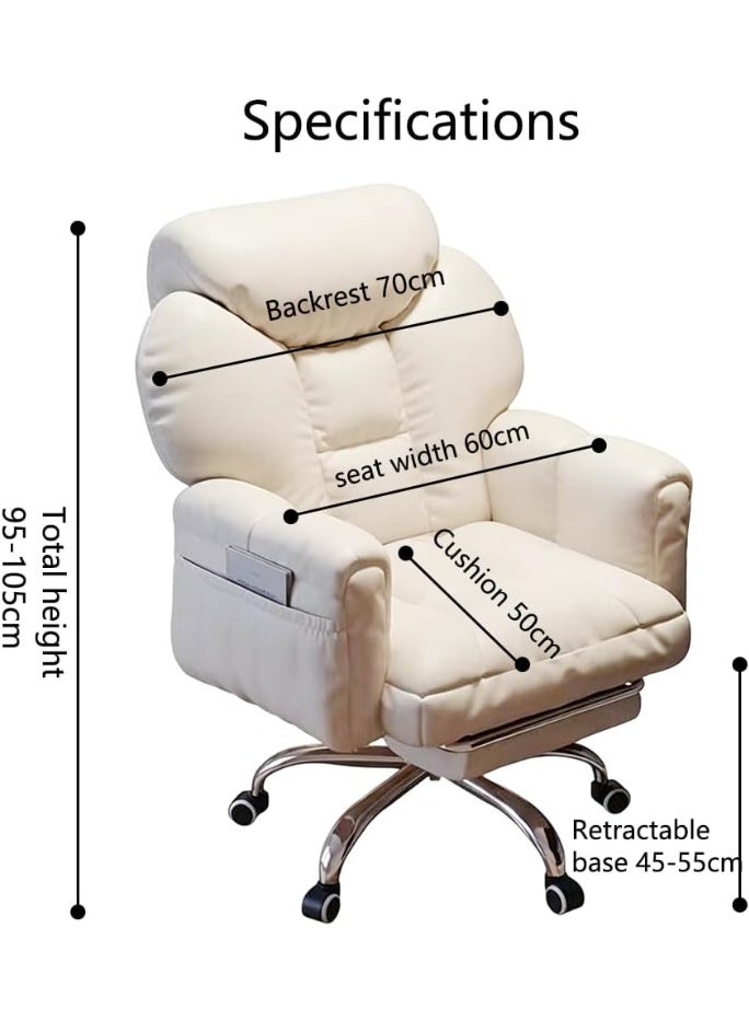 M.A&F's Office Chair, Desk Chair with Reclining Function for Home Office (Silver Grey) - Image 2