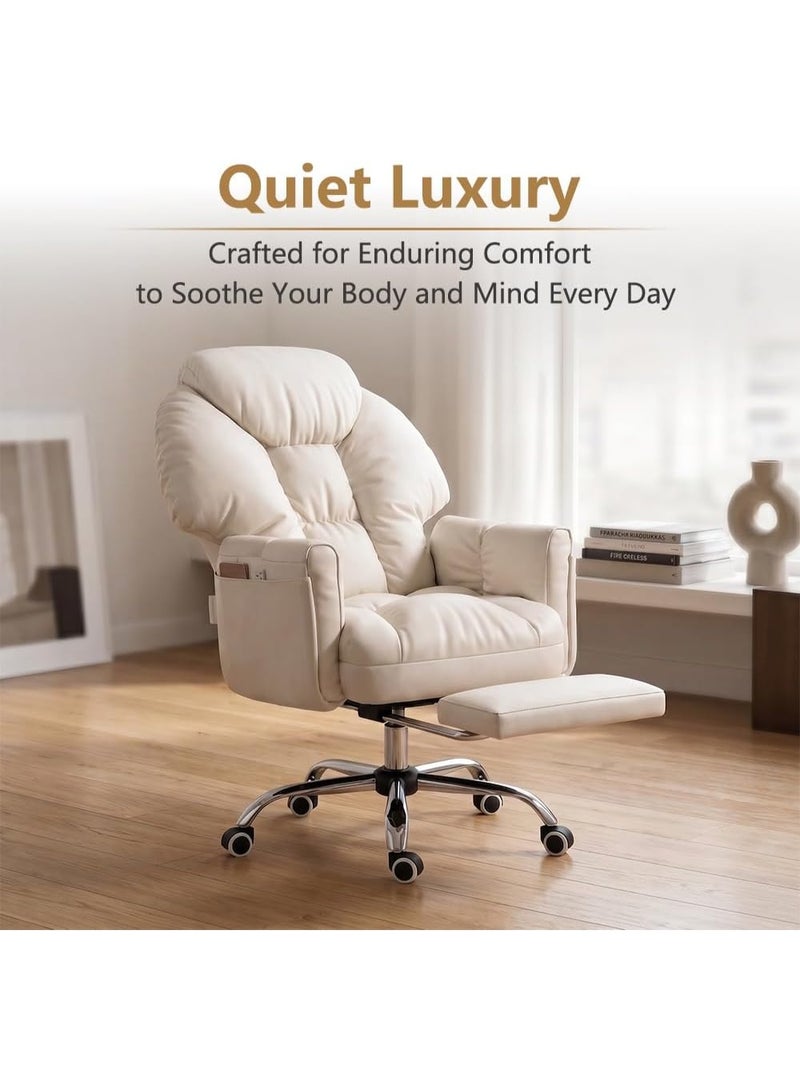 M.A&F's Office Chair, Desk Chair with Reclining Function for Home Office (Silver Grey) - Image 3