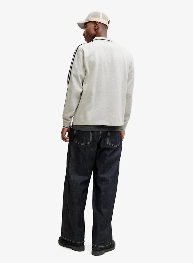 جاك اند جونز سويت شيرت بياقة دائرية بقصة عادية وطبعة