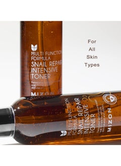 MIZON Snail Repair Intensive Toner 100ml, Moisturizer, Wrinkle-Care, Safe Formula For Dry Skin, Without Sticky Feeling  - Image 4