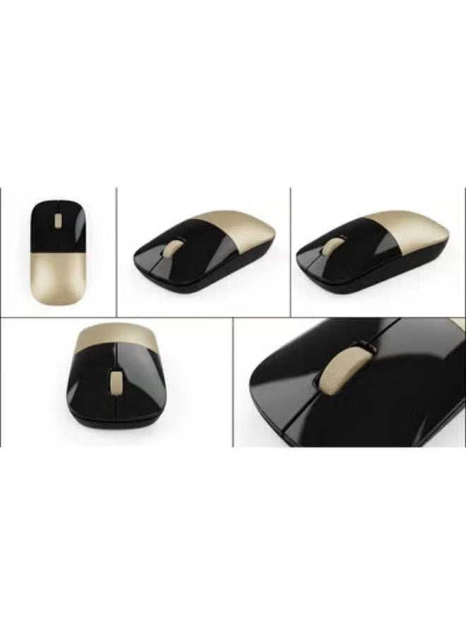 HP Z3700 Wireless Mouse – Sleek Ultra-Slim Design, 2.4GHz Connectivity, 1200 DPI Optical Sensor, Up to 16 Months Battery Life – Black & Gold Mt Gold - Image 3