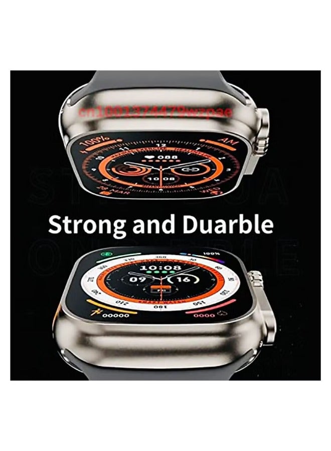 SmartWatch Ultra T800 MultiFunctional Wireless Charging Super Fast Latest Smart Watch With Ocean Band Black