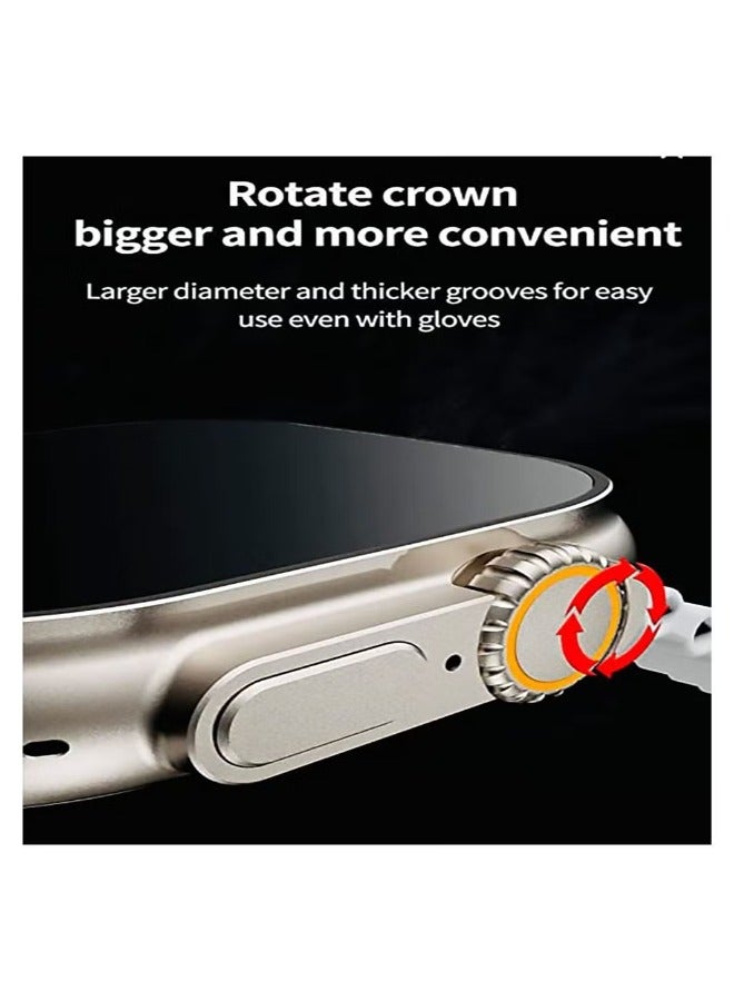 SmartWatch Ultra T800 MultiFunctional Wireless Charging Super Fast Latest Smart Watch With Ocean Band Black