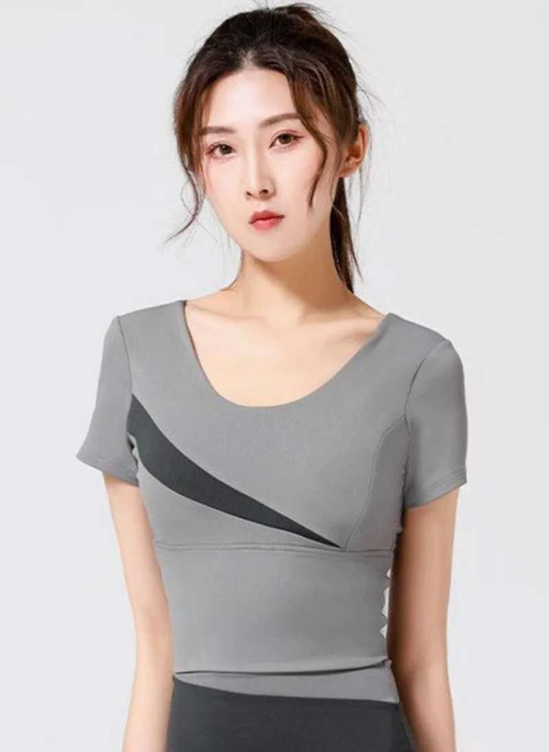 يونيكي Grey Round Neck T-Shirt With Leggings Co-Ords