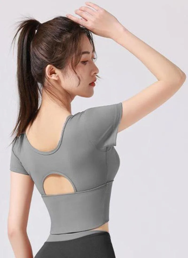 YUNIQEE Grey Round Neck T-Shirt With Leggings Co-Ords