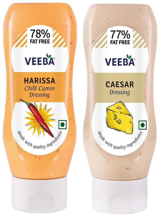 Veeba Harissa Dressing, 280g and Veeba Salad Dressings Caesar 77% Fat Free, 300g