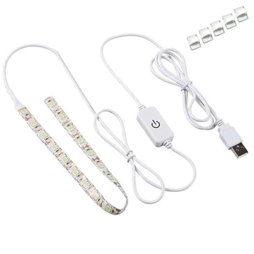 YICBOR Sewing Machine Light Strip, 11.8inch DC5V Flexible LED USB Sewing Light, Clean White Lights for Brother, Janome, Babylock, Pfaff Sewing Mchine-Dimmable, Power Cord, and Clips Included - Image 1