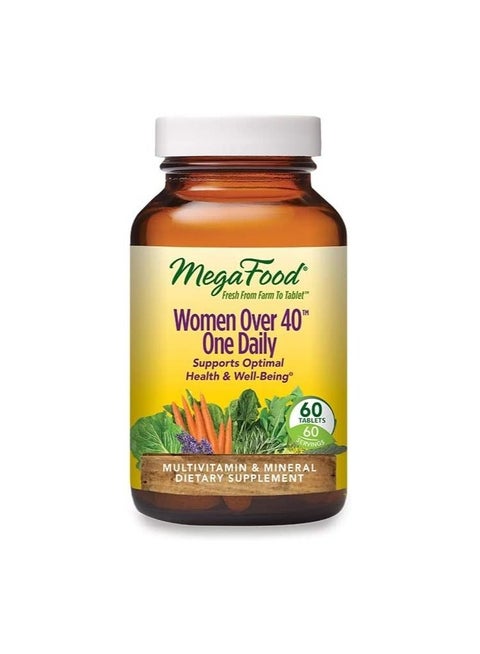 WOMEN'S 40+ One Daily Multivitamin Immune Support†, Bone Health†, Energy Metabolism† Non GMO Project Verified Dietary Supplement 60 Tablets 60 Servings.