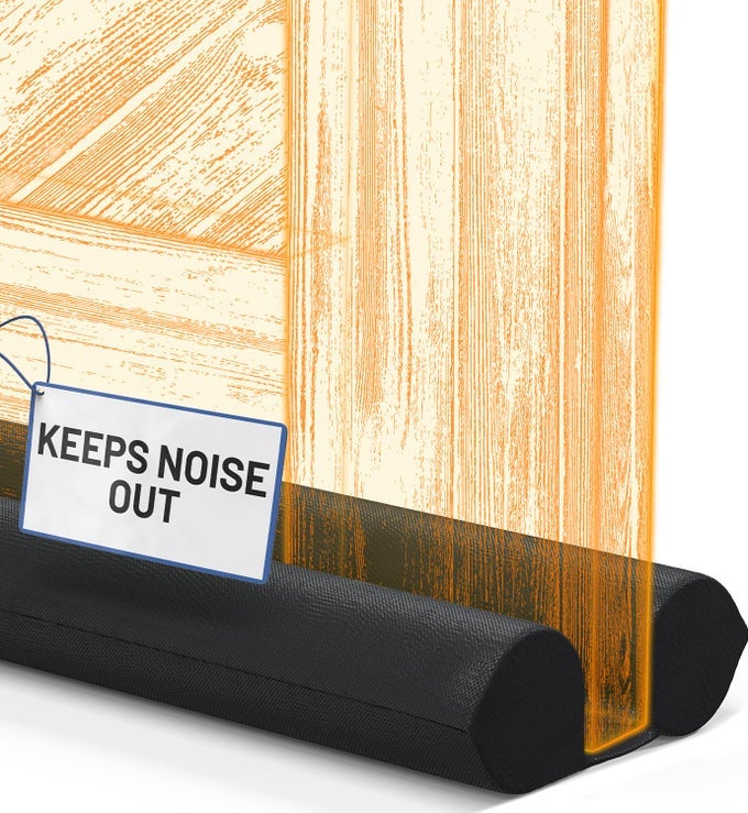 UNDER DOOR DRAFT STOPPER EASY INSTALL FITS 3036 DOORS REDUCES AIR DRAFT NOISE SOUND DRAFT STOPPER FOR BOTTOM OF DOOR GAP FILLER DOOR SEAL FOR IMPROVED INSULATION