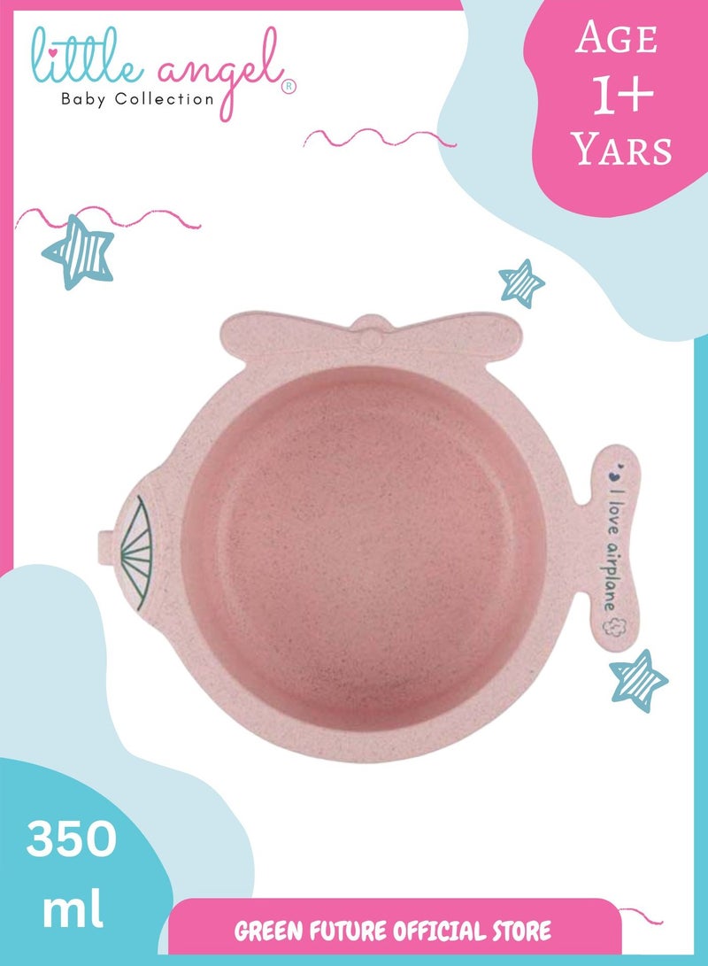 Little Angel Kids Bowls Feeding Bowl With Handle - Pink - Image 1