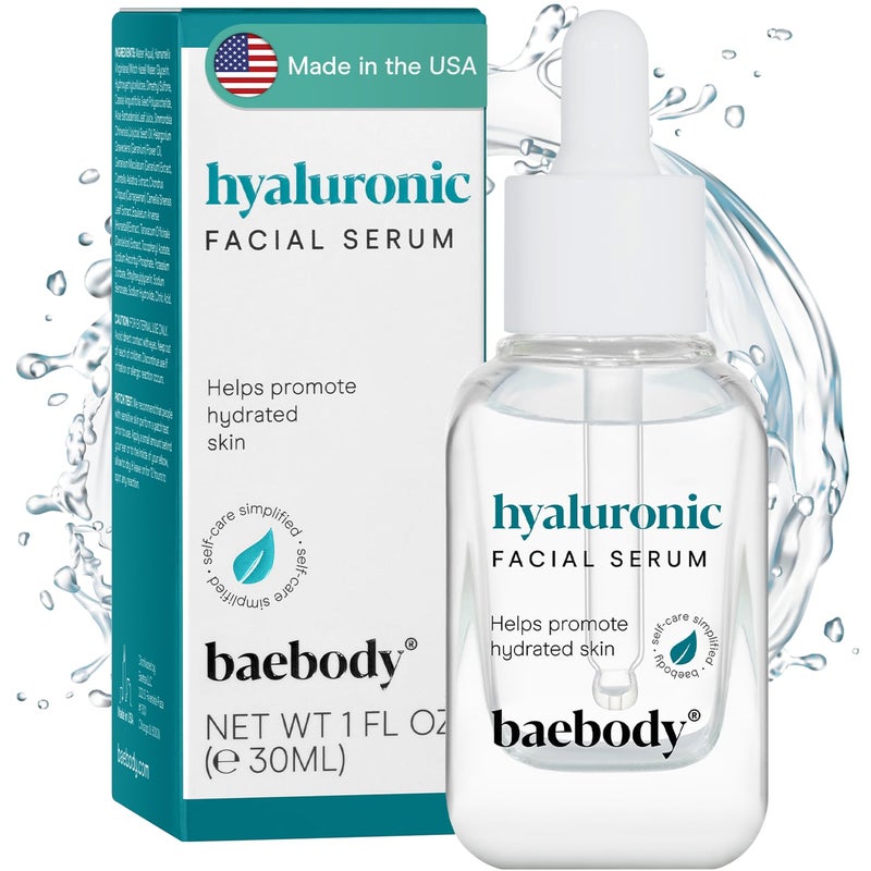 Baebody Critically Acclaimed Hyaluronic Acid Serum for Face  Anti Aging Hyaluronic Acid Face Serum with Vit E and Jojoba Oil  Plumping and Hydrating 1 oz30 ml