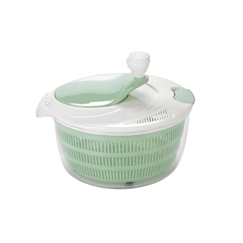 March 10th 4.2L Salad Spinner, Efficient Lettuce Spinner with Dual Drainage Holes for Quick Drying - Green Salad dryer for Washing, Spinning, and Draining Greens, Fruits, and Vegetables - Image 1