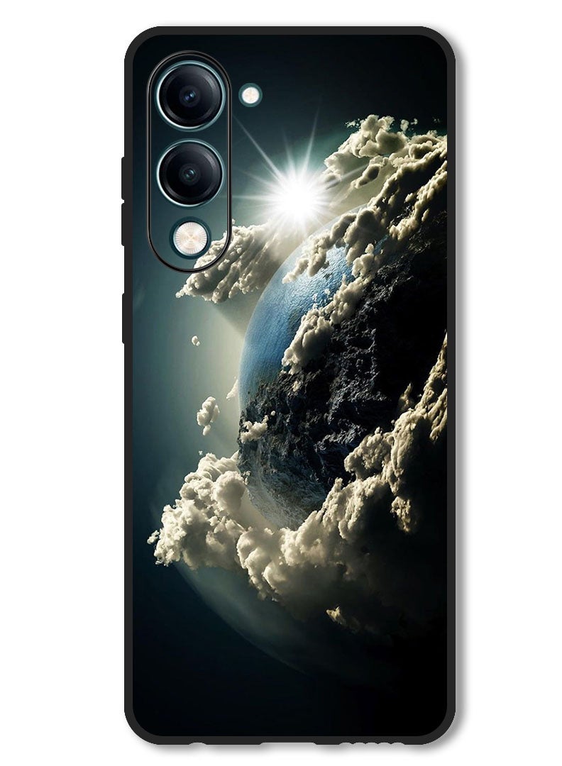 Theodor Case Compatible with Vivo Y29s Protection Shockproof Bumper Cover Space Earth Sun - Image 1