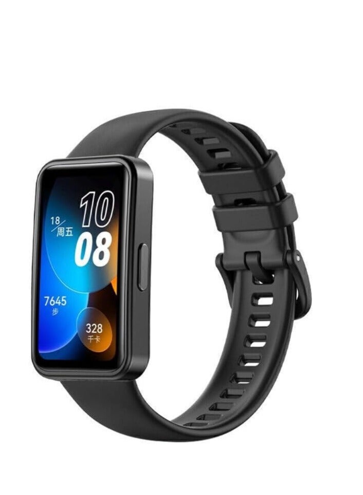 Silicone Sport Smart Watch Band Replacement Strap For Huawei / Honor Band 9 (Black) - Image 2