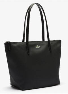 LACOSTE Lacoste Women's L12.12 Concept Fashion Versatile Large Capacity Zipper Handbag Tote Bag Shoulder Bag Medium Black  - Image 4