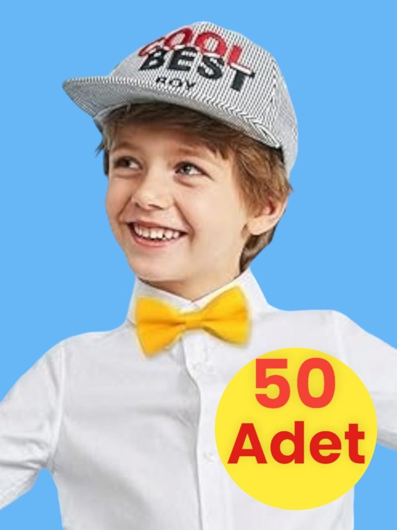 Tezzgelsin Boy's Satin Bow Tie 50PCS  - Image 1
