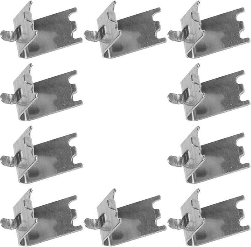 مشابك رف الثلاجة من الفولاذ المقاوم للصدأ 20 قطعة، خطافات رف الفريزر متينة، مشابك زجاجية - Image 1