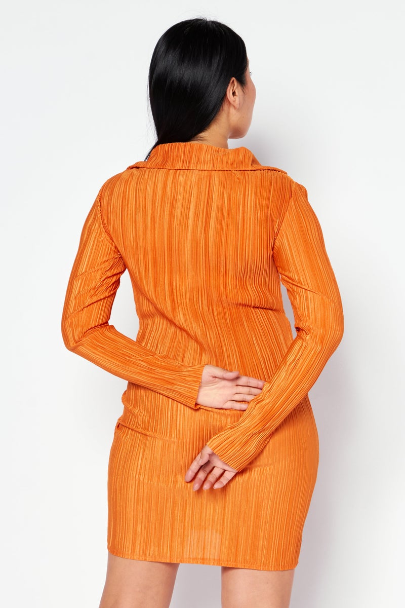 MISSY EMPIRE فستان ميني مضلع للنساء، برتقالي - Image 4