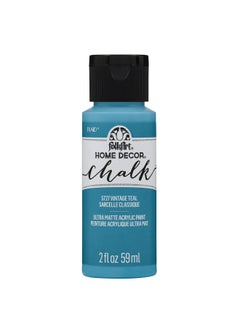 FolkArt Vintage Teal Home Decor Chalk Furniture And Craft Paint  - Image 1