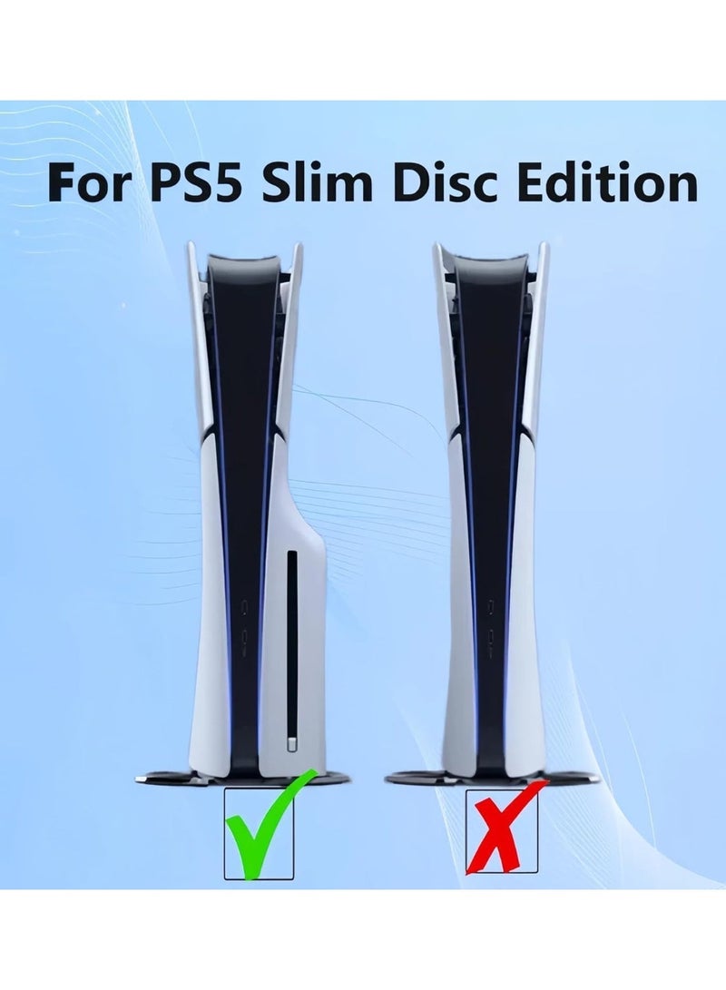 PS5 Slim Disc Edition Skin Sticker - فينيل واقي مع ملفوفات وحدة التحكم ، مقاومة للخدش ، جلود وحدة التحكم المتينة ، سهلة التطبيق ، إكسسوارات إصدار PM-2 (E) - Image 3