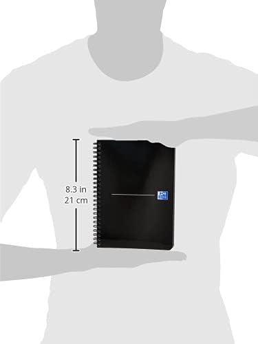 Oxford Office Essentials A5 Black Notebook – Soft Card, Twin-Wire, Ruled, 180 Pages, SCRIBZEE Compatible - Image 3