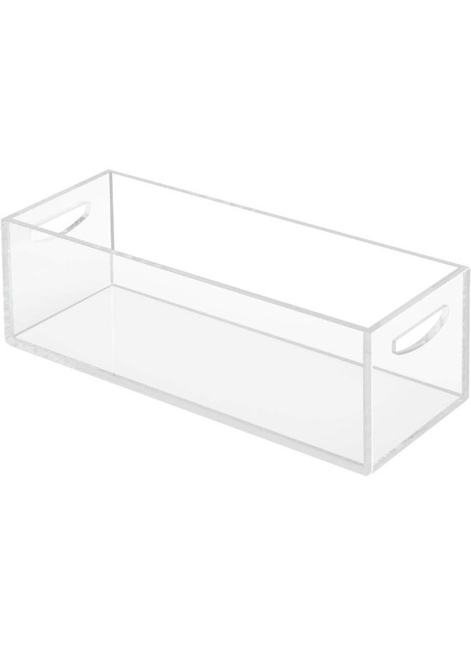 DVD/CD Storage Box Case, Acrylic Storage Container for Blu-Rays, Small Books/Booklets, Video Game Cases and Video Game Controllers, Storage Organizer for Countertop/Kitchen/Bathroom/Cabinet