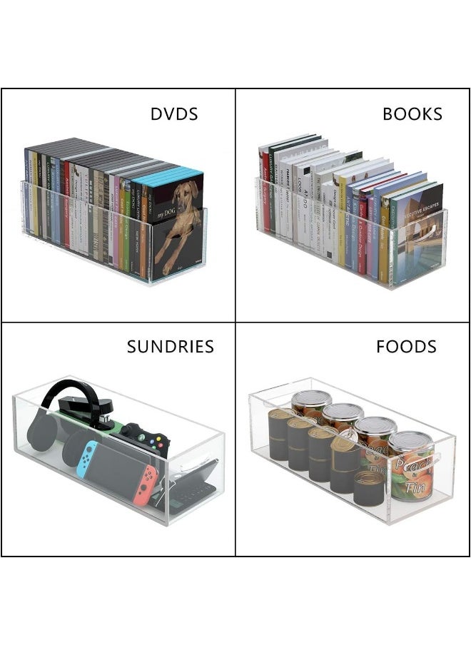 TPGP DVD/CD Storage Box Case, Acrylic Storage Container for Blu-Rays, Small Books/Booklets, Video Game Cases and Video Game Controllers, Storage Organizer for Countertop/Kitchen/Bathroom/Cabinet  - Image 3