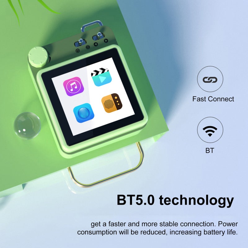 Mahdi Bluetooth Player 3.5inch IPS Color Screen Portable Music MP3 Player - BT5.0 Technology Zinc Alloy Shell Digital Player for Music E-book FM Video - Image 5