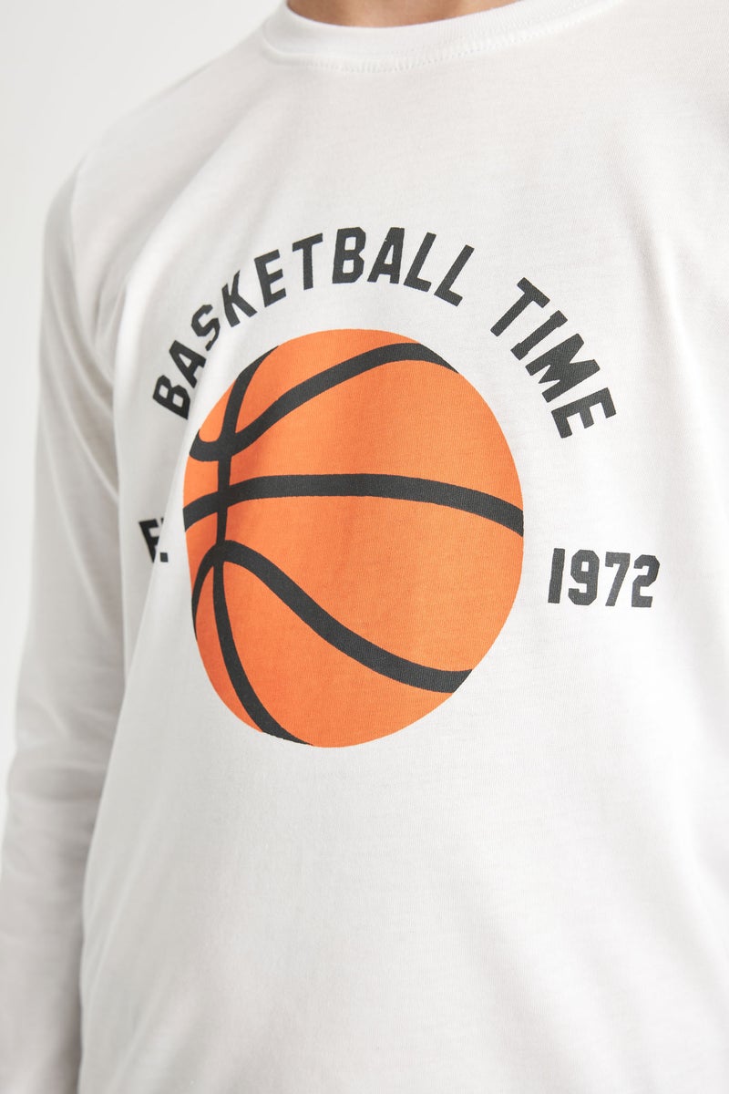 ديفاكتو طقم بيجاما اولادي بنطلون وتيشيرت ابيض قصة عادية - قطعتين - Image 5