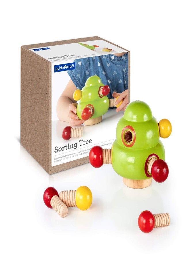 Guidecraft Sorting Tree - 6 Piece Educational Toy Set for Children, Kid's Wooden Shape-Matching Game, Early Development Learning Toy for Toddlers - Image 1
