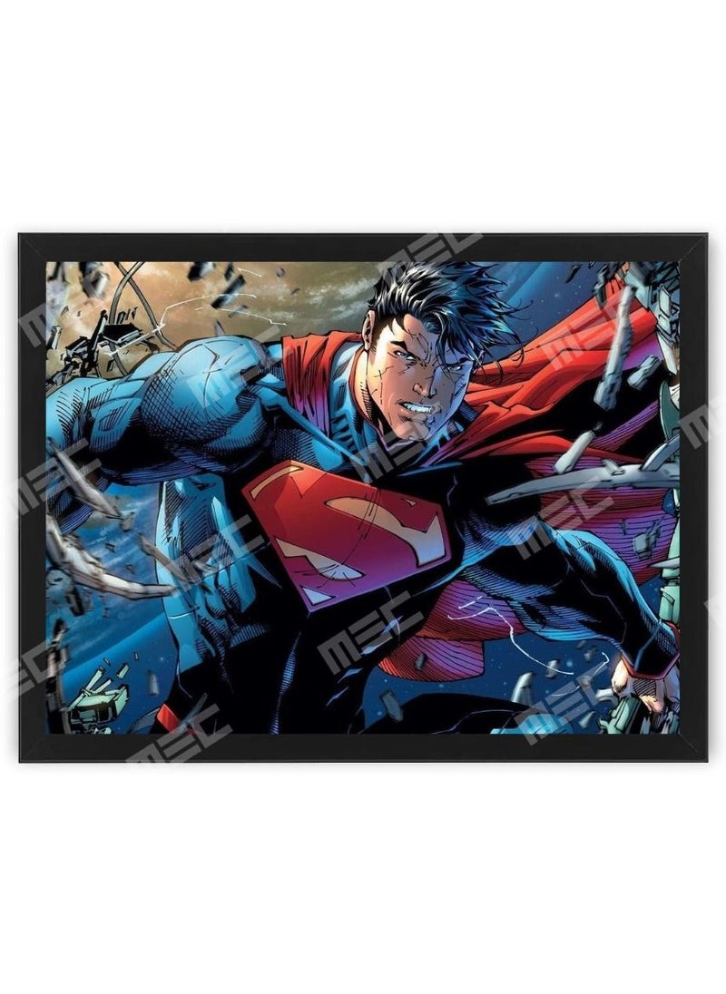 MEC - Superman Design Poster Frame 21x30 Cm - Image 1