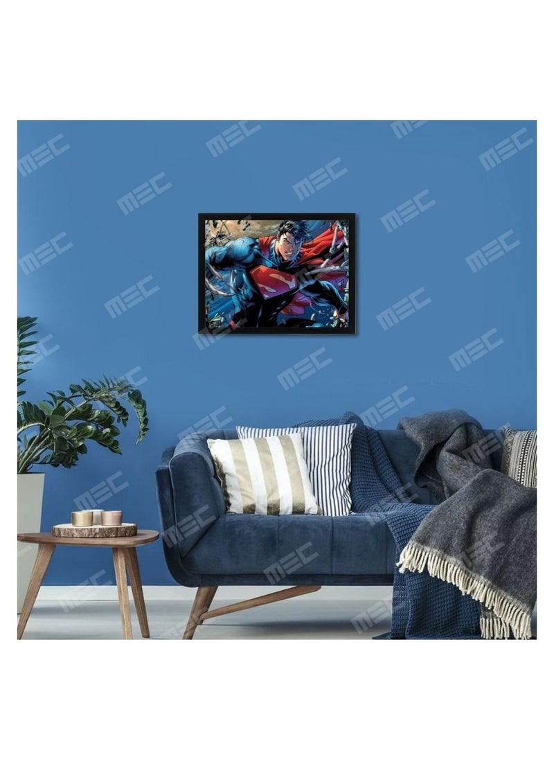 MEC - Superman Design Poster Frame 21x30 Cm - Image 1