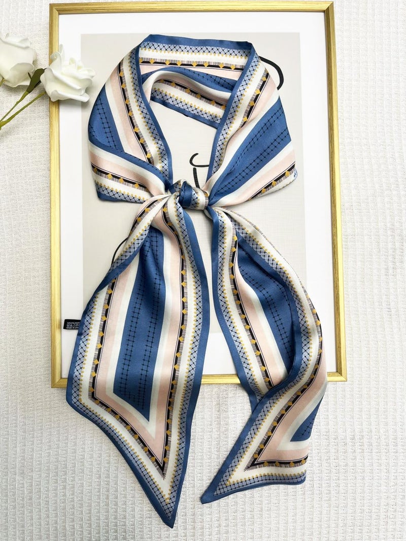 Julunar Hair Scarf for Women Silky Long Neck Head Scarves Purse Bag Scarfs for Handbag Satin Headscarf - Image 4