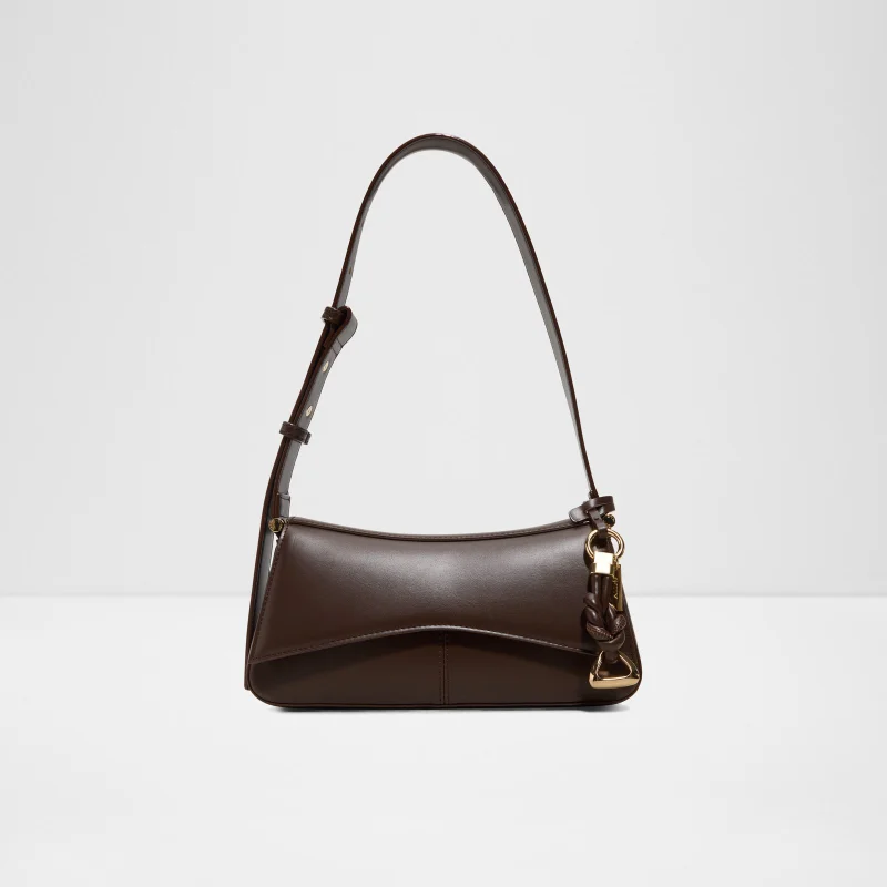 Aldo Womens Brown Magnetic Snap Sling Bag