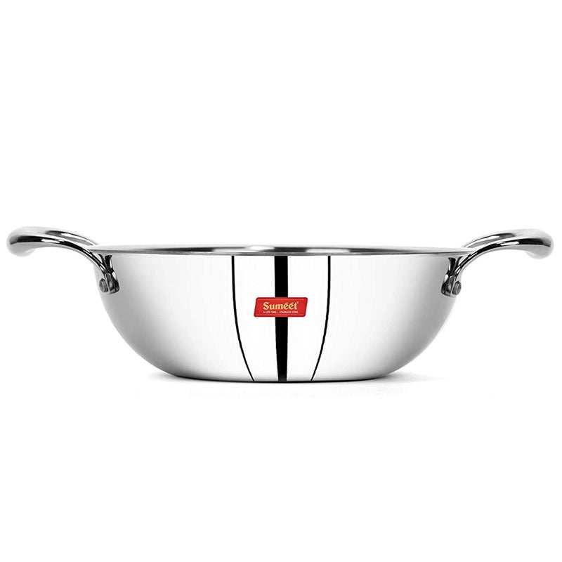 Sumeet Cook Smart TriPly Steel-Aluminium-Steel - 3 Layers Kadhai - 1.1 LTR - 18Cm - Image 1