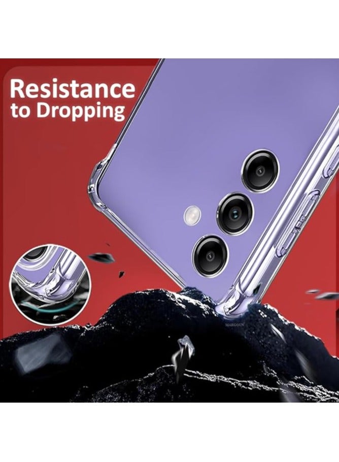 غطاء حماية شفاف لهاتف سامسونج جالاكسي A35 مصنوع من مادة TPU الناعمة المصنوعة من مطاط السيليكون الشفاف، جراب واقٍ خلفي ممتص للصدمات، زاوية معززة لهاتف سامسونج جالاكسي A35 شفاف - Image 2