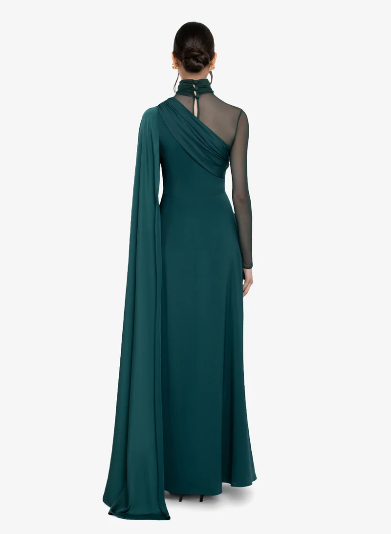 CHASE  Draped Sleeve Maxi Dress for Women | Best Price UAE