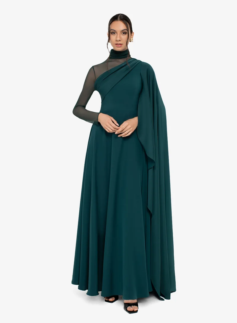 CHASE Draped Sleeve Maxi Dress