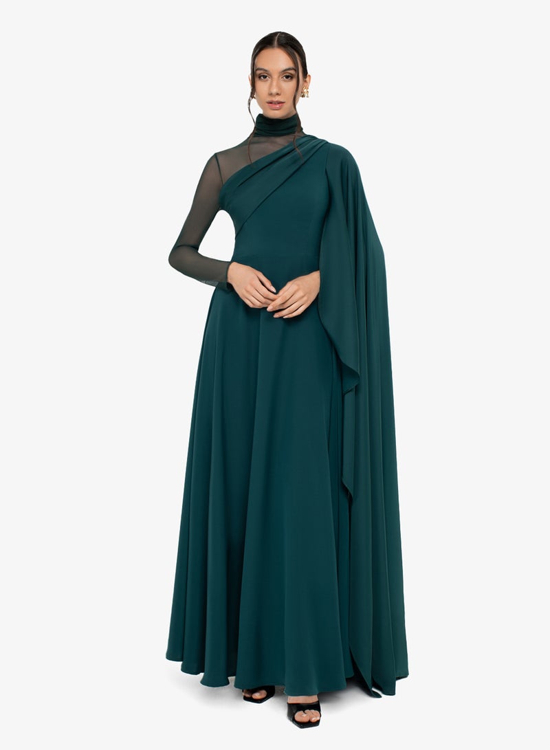 CHASE Draped Sleeve Maxi Dress - Image 1