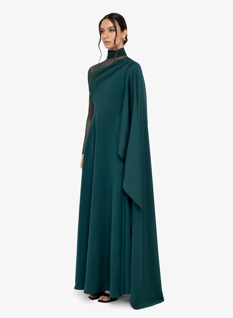 CHASE Draped Sleeve Maxi Dress