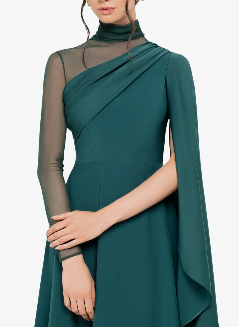 CHASE  Draped Sleeve Maxi Dress for Women | Best Price UAE