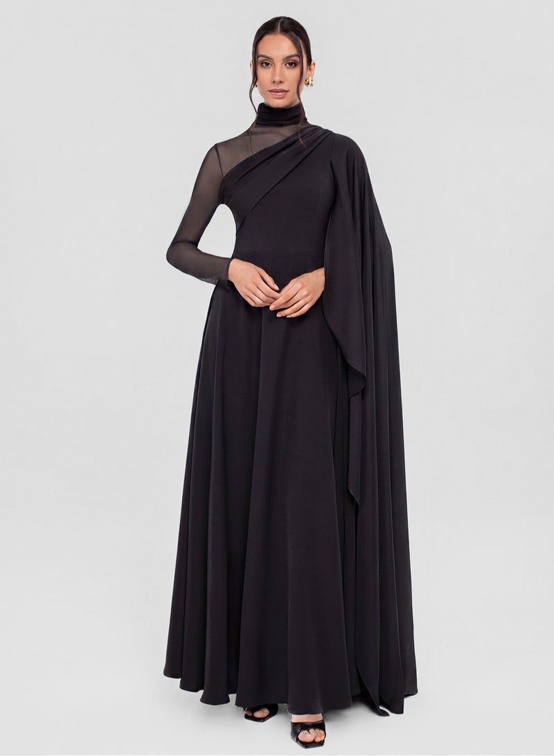 CHASE Draped Sleeve Maxi Dress - Image 4